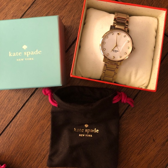 kate spade Accessories - Kate Spade Gold mother of pearl watch